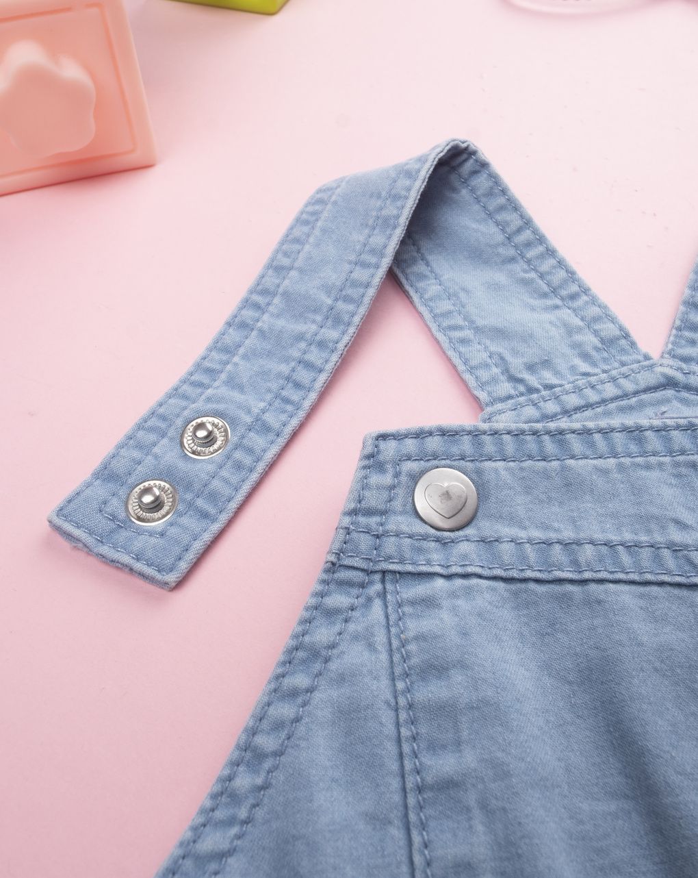 Salopette denim bimba balze