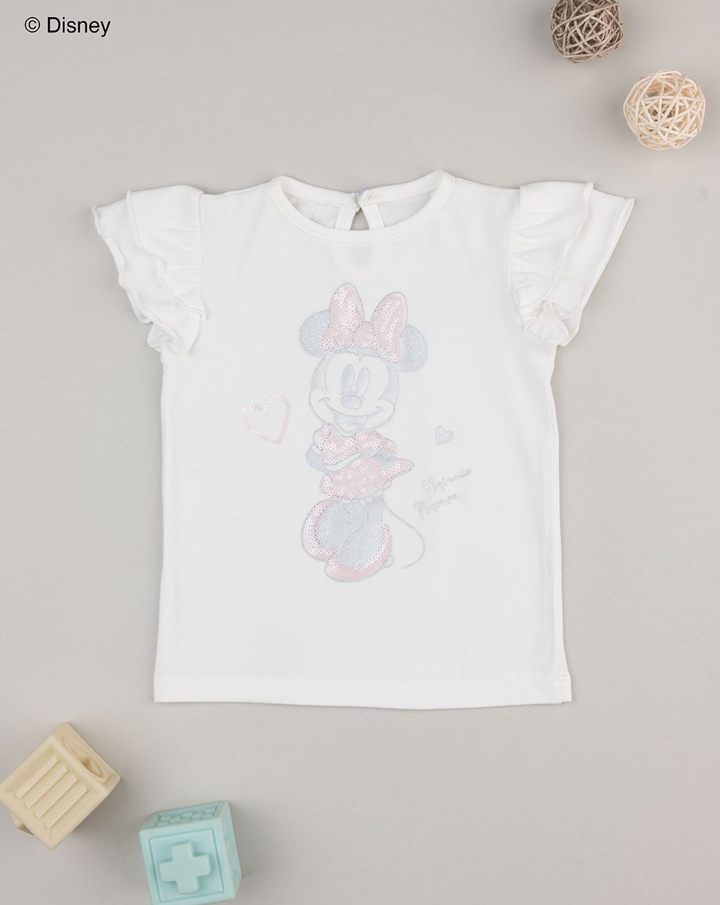 T-shirt bimba bianca minnie