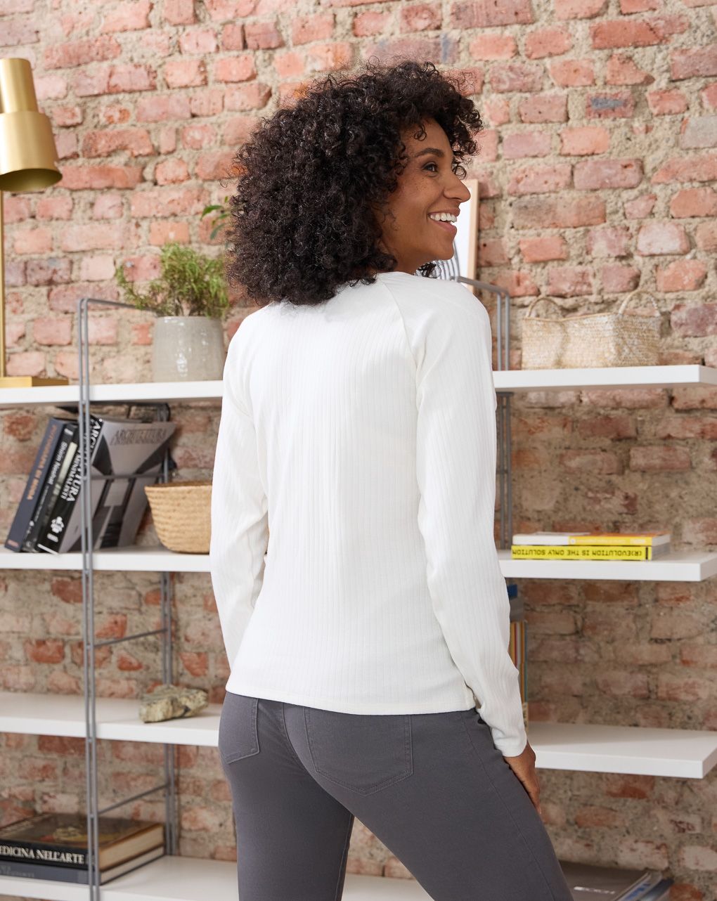 Maglioncino premaman bianco con scollo a v