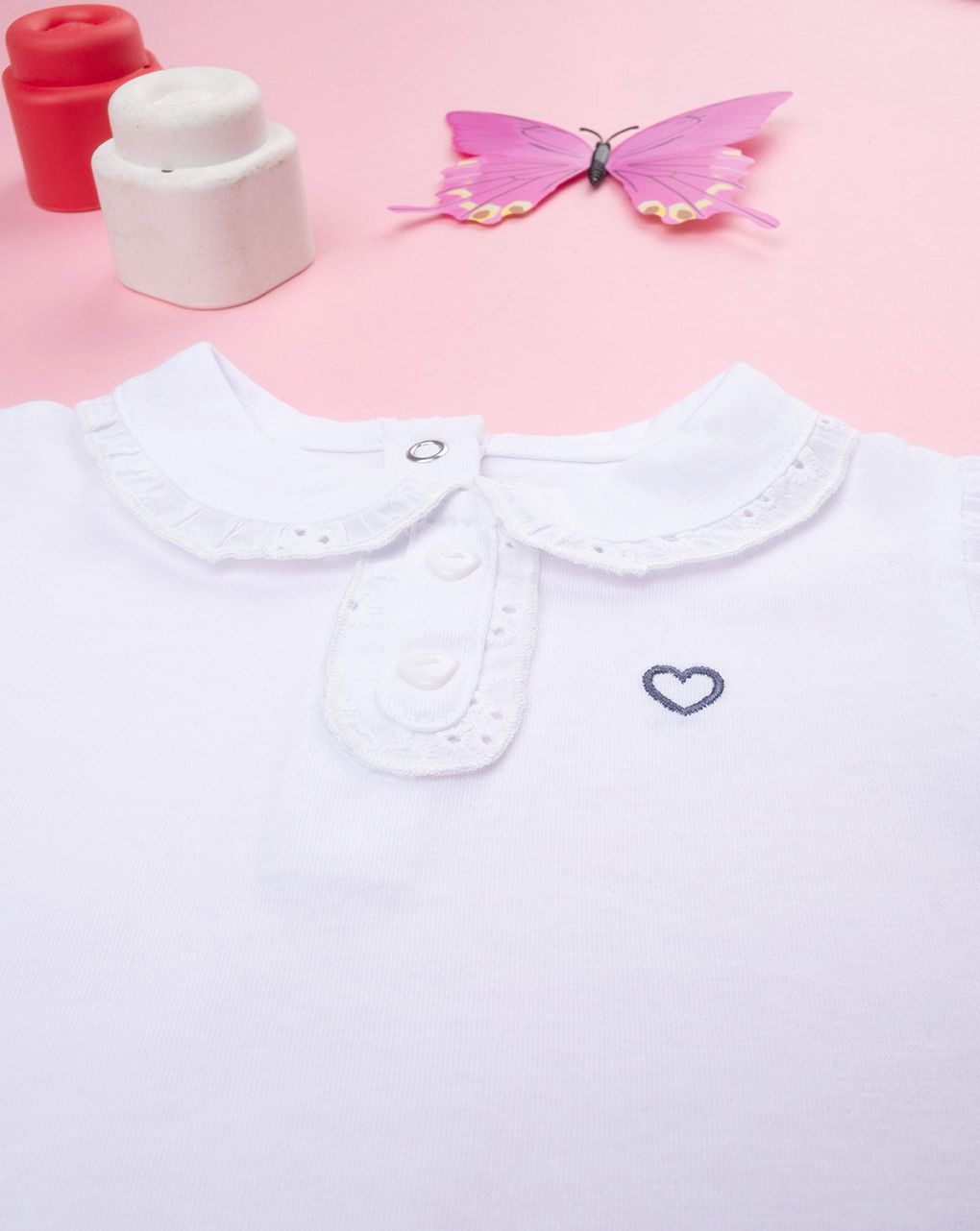 Body bimba bianco sangallo