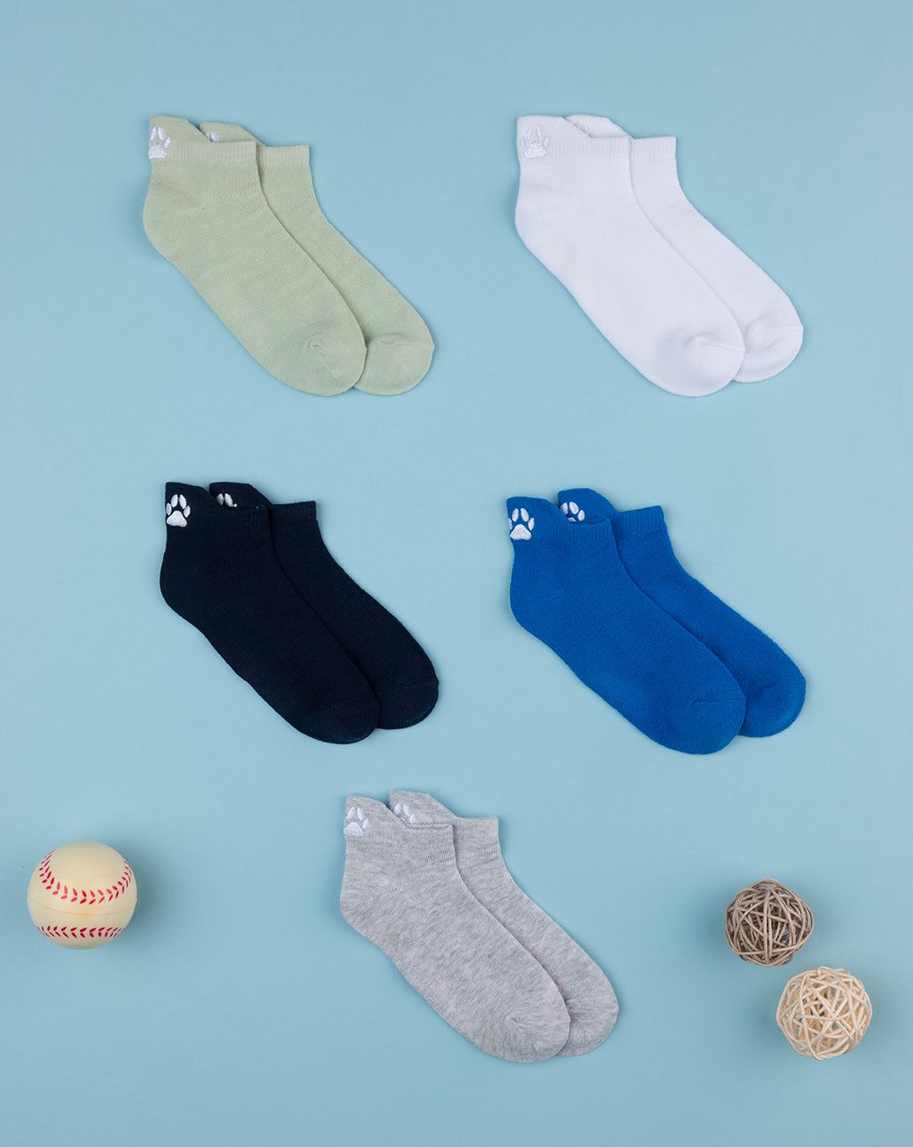 Pack 5 calze bimbo multicolor