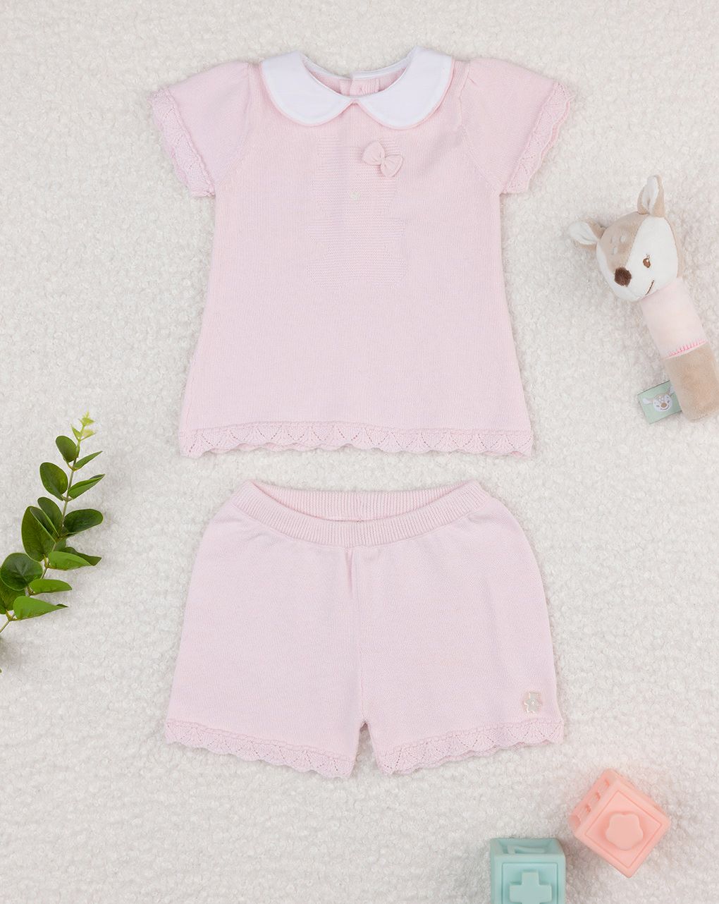 Completo corto bimba trocot rosa