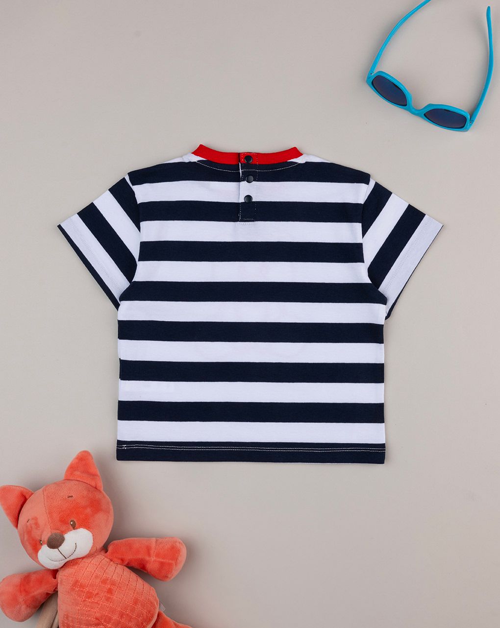 T-shirt bimbo righe bianco/blu