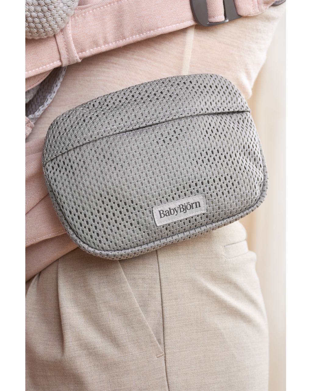 Borsello a tasca pocket pouch for baby carrier mesh grey - babybjörn