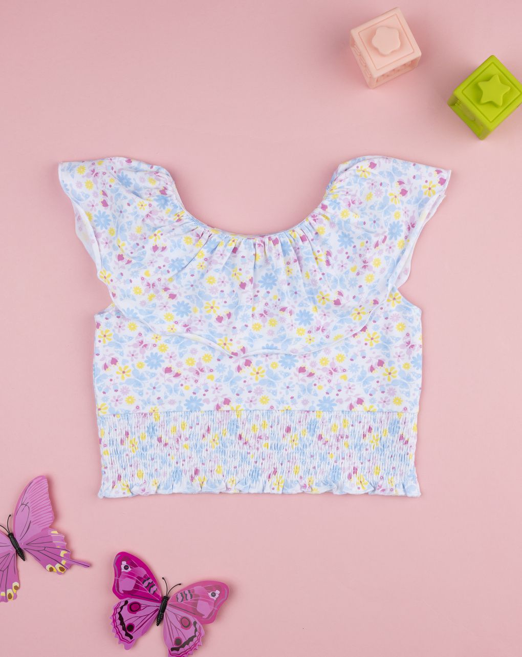 T-shirt bimba farfalle