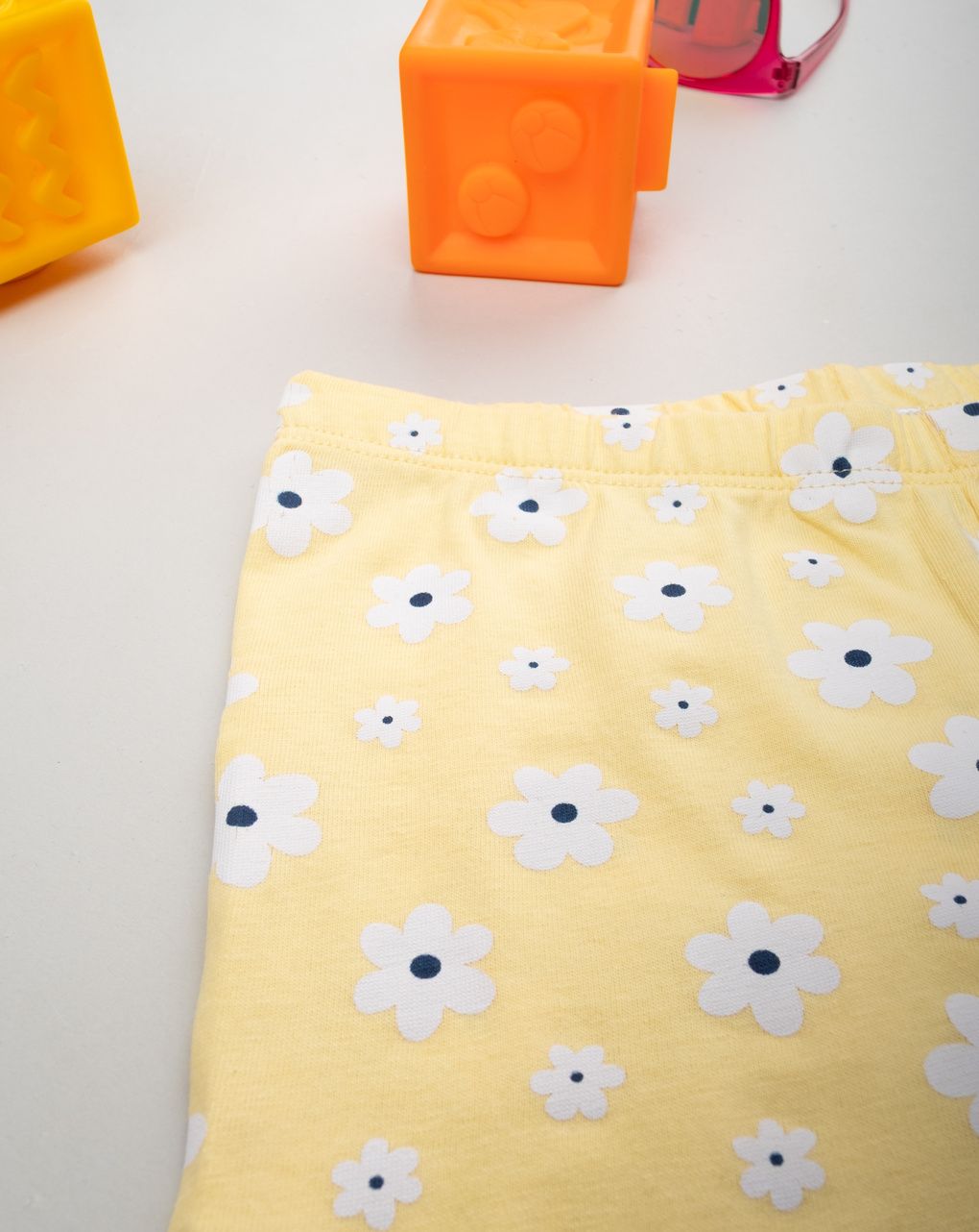 Leggings gialli bambina margherite