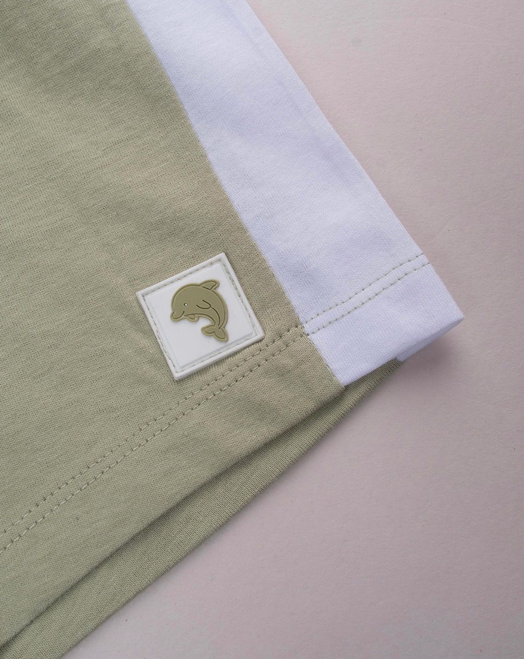 Shorts bimbo verde/bianco