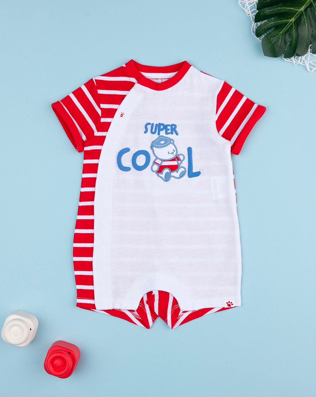 Tutina bimbo bianco/rossa super cool