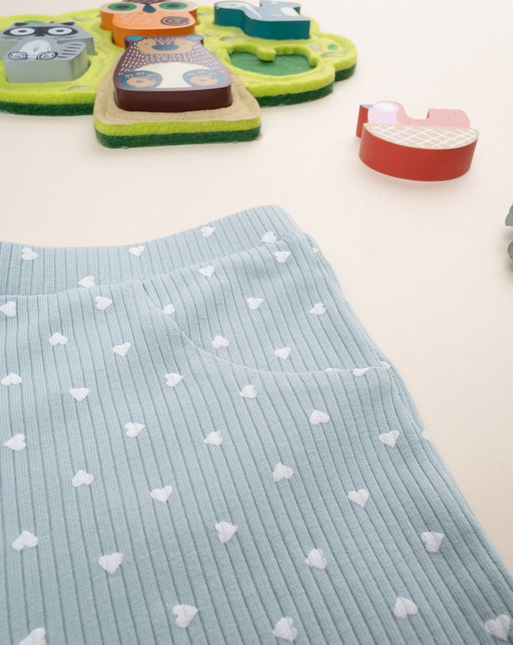 Legging bimba verde stampa allover