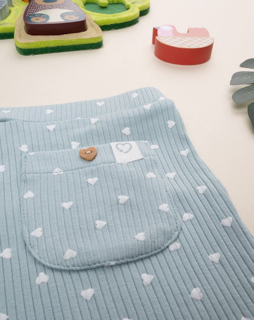 Legging bimba verde stampa allover