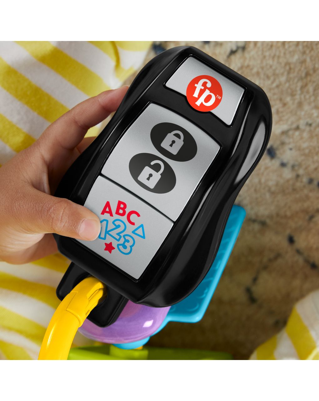 Fisher-price - il mio primo portachiavi, giocattolo musicale con dentaruolo e specchio