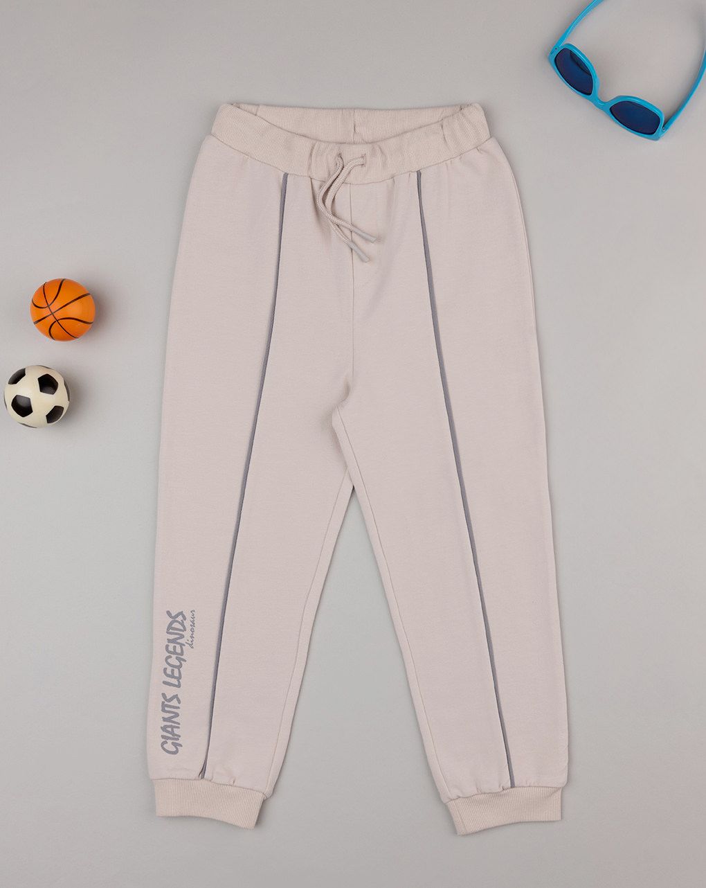 Pantaloni bambino beige dinosauri