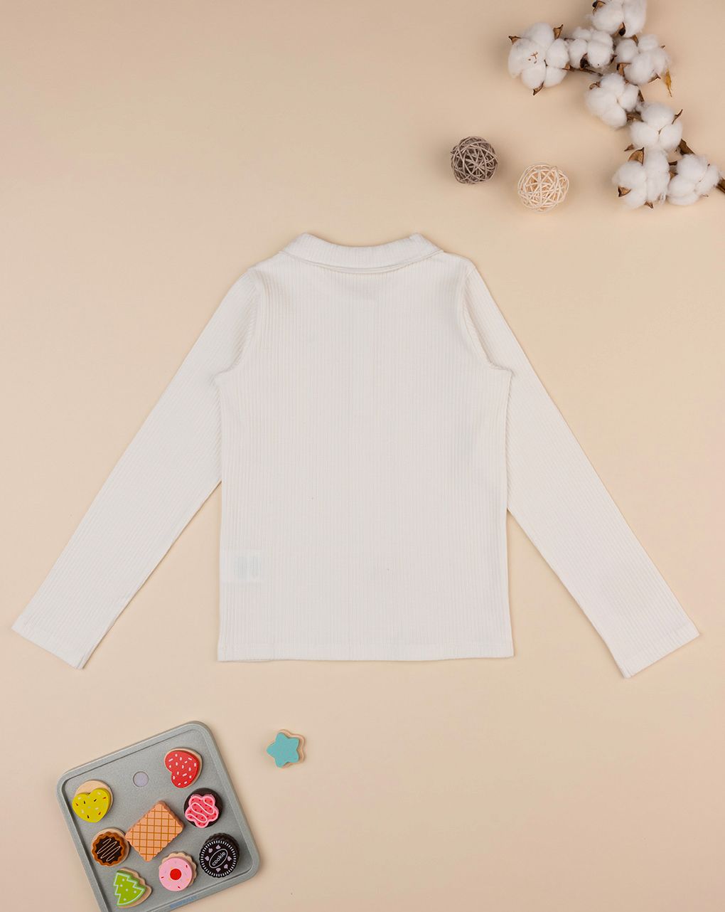 T-shirt costina bimba bianca