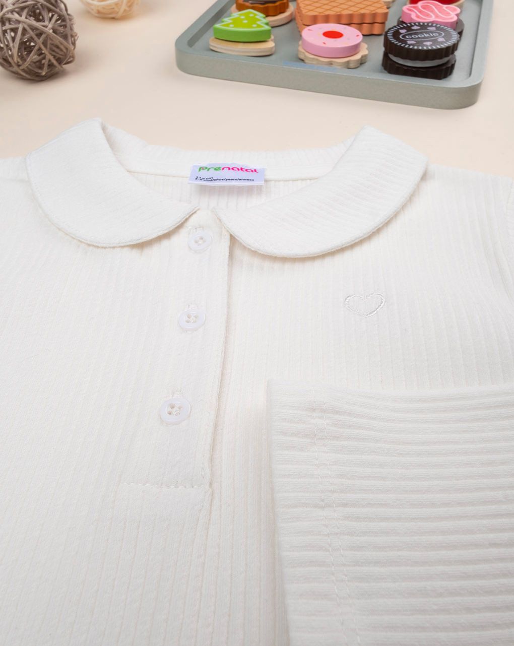T-shirt costina bimba bianca