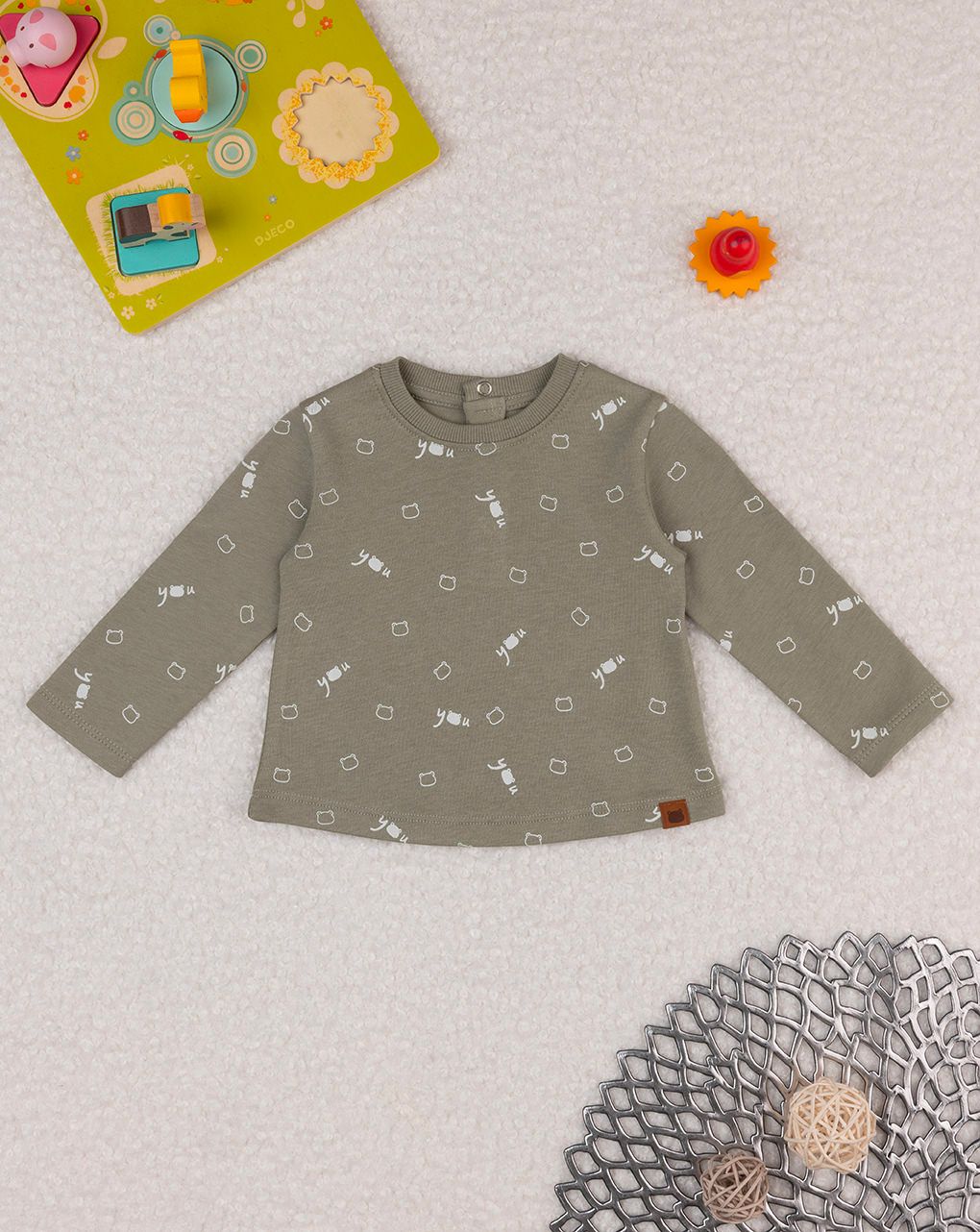 Maglia bimbo verde organic cotton