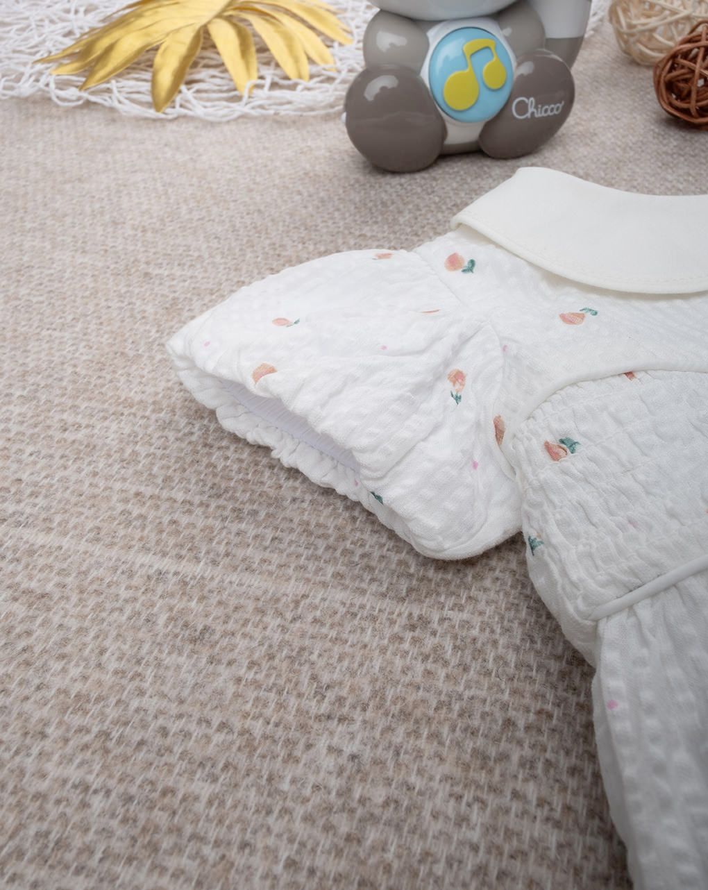 Abito bimba bianco con micro fiori