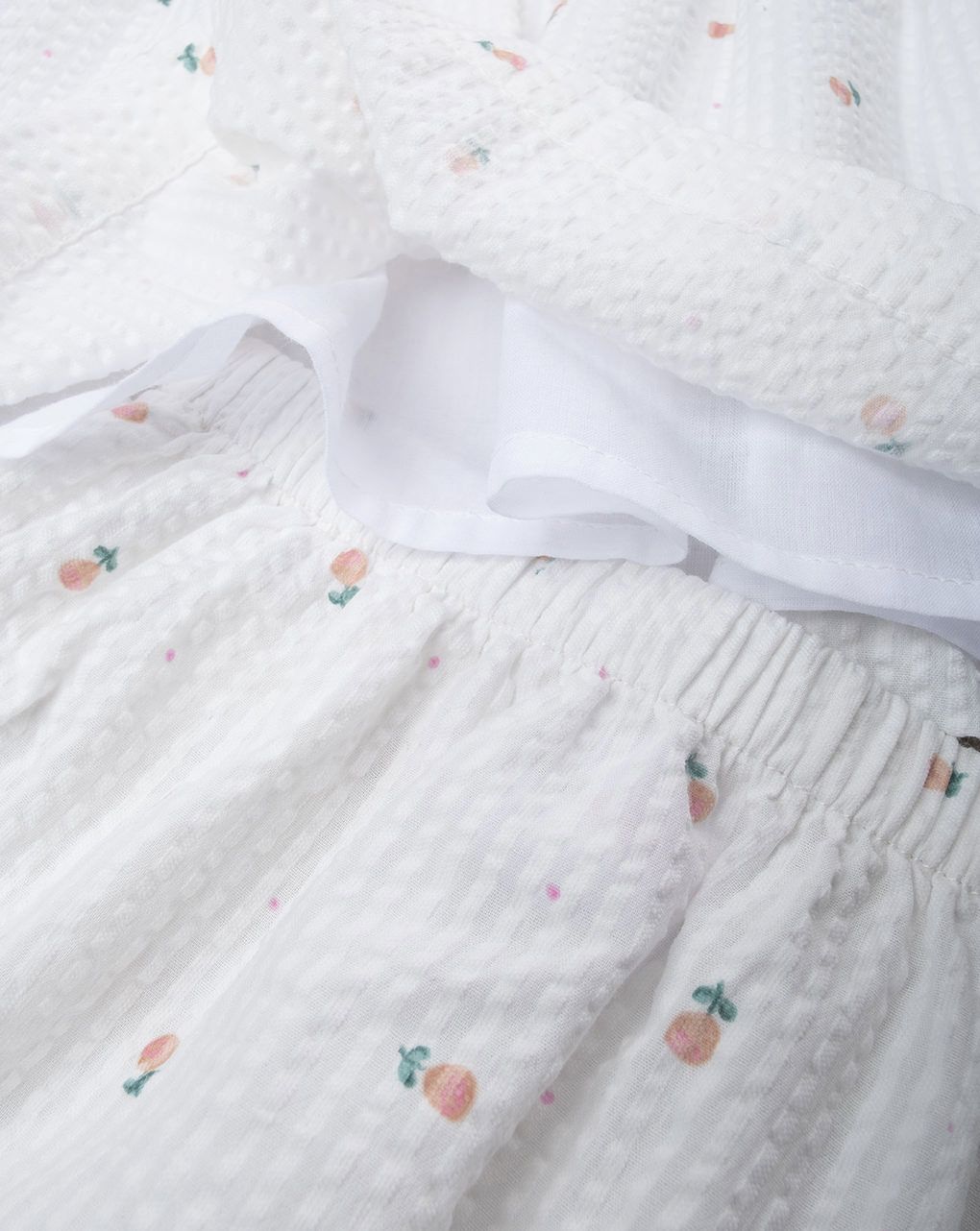Abito bimba bianco con micro fiori