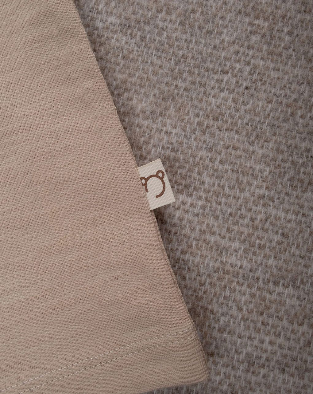 T-shirt bimbo beige stampa barca