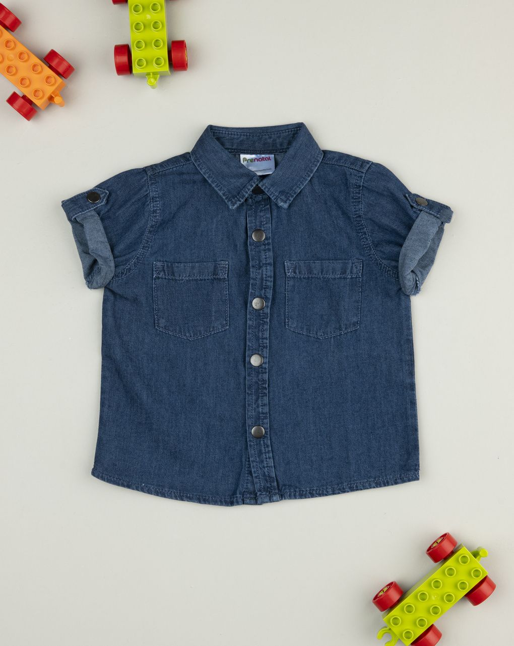 Camicia bambino mezza manica chambray