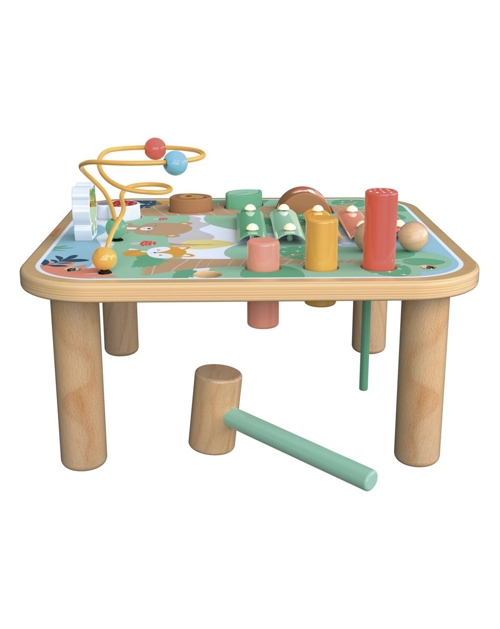 Tavolino multiattività bosco in legno - 18m+ - wood "n" play