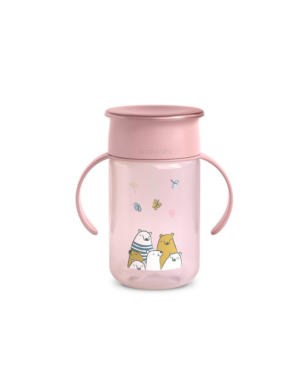 Tazza 360° my family 340 ml rosa - suavinex