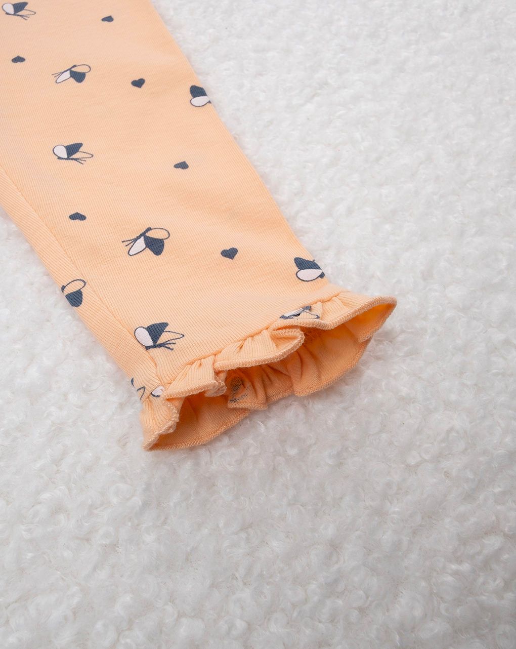 Legging bimba arancioni farfalle allover