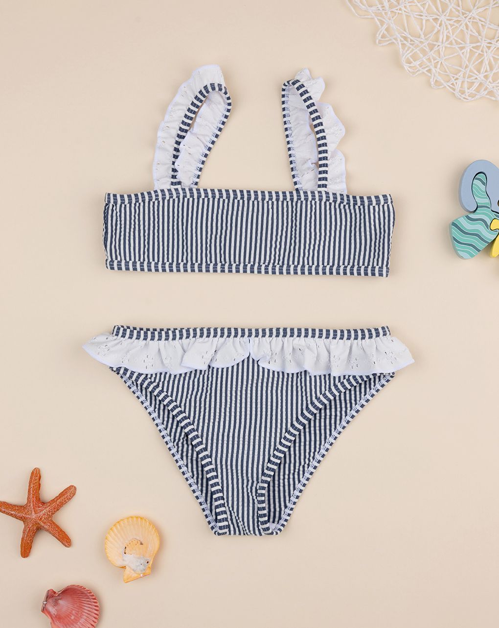 Bikibi bimba blu/bianco sangallo