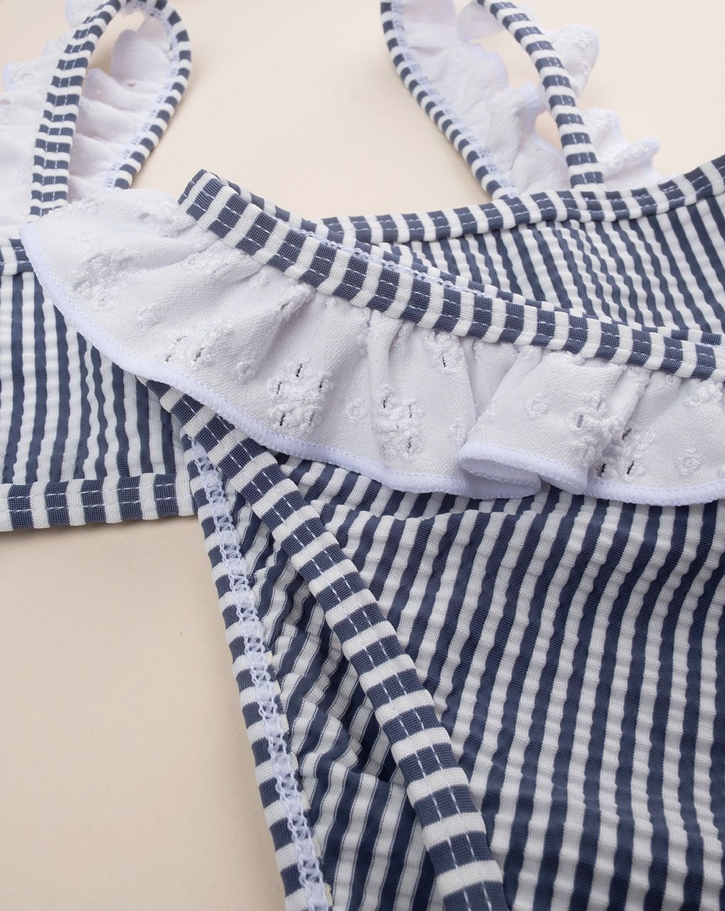 Bikibi bimba blu/bianco sangallo