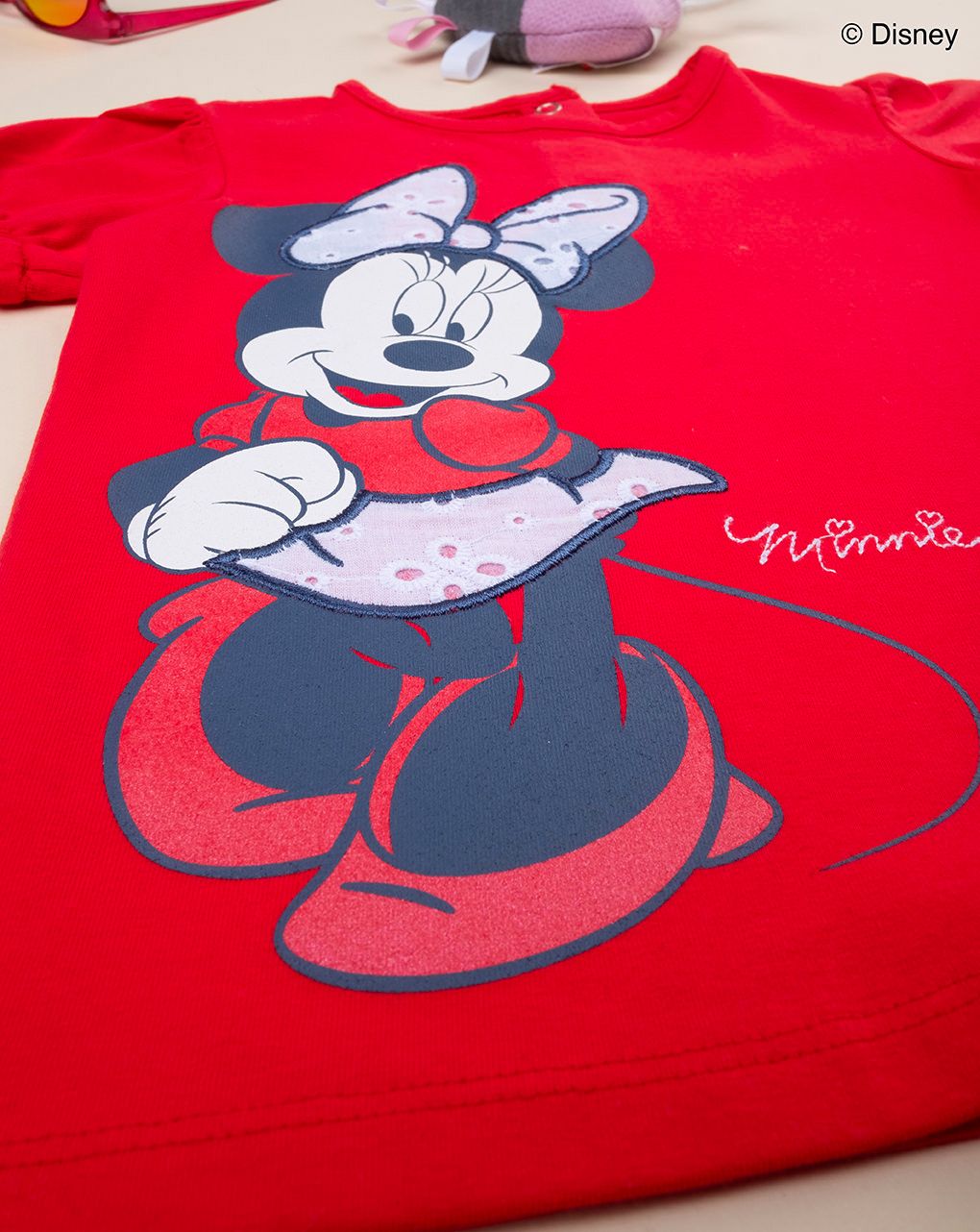 T-shirt bimba rossa minnie