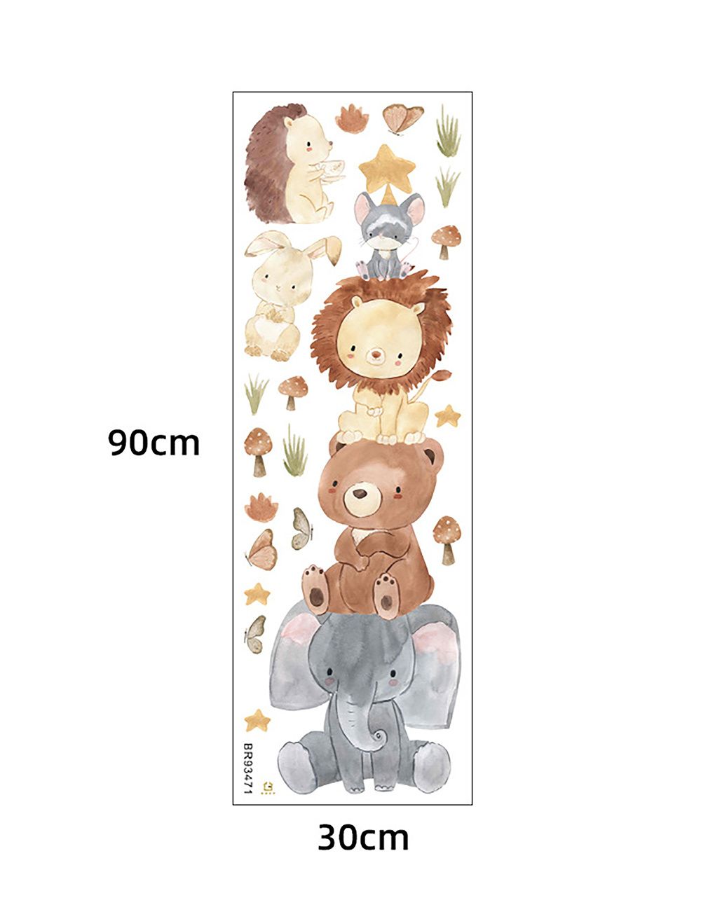 Adesivo decorativo da parete - animale piramide - autoadesivo - sipo