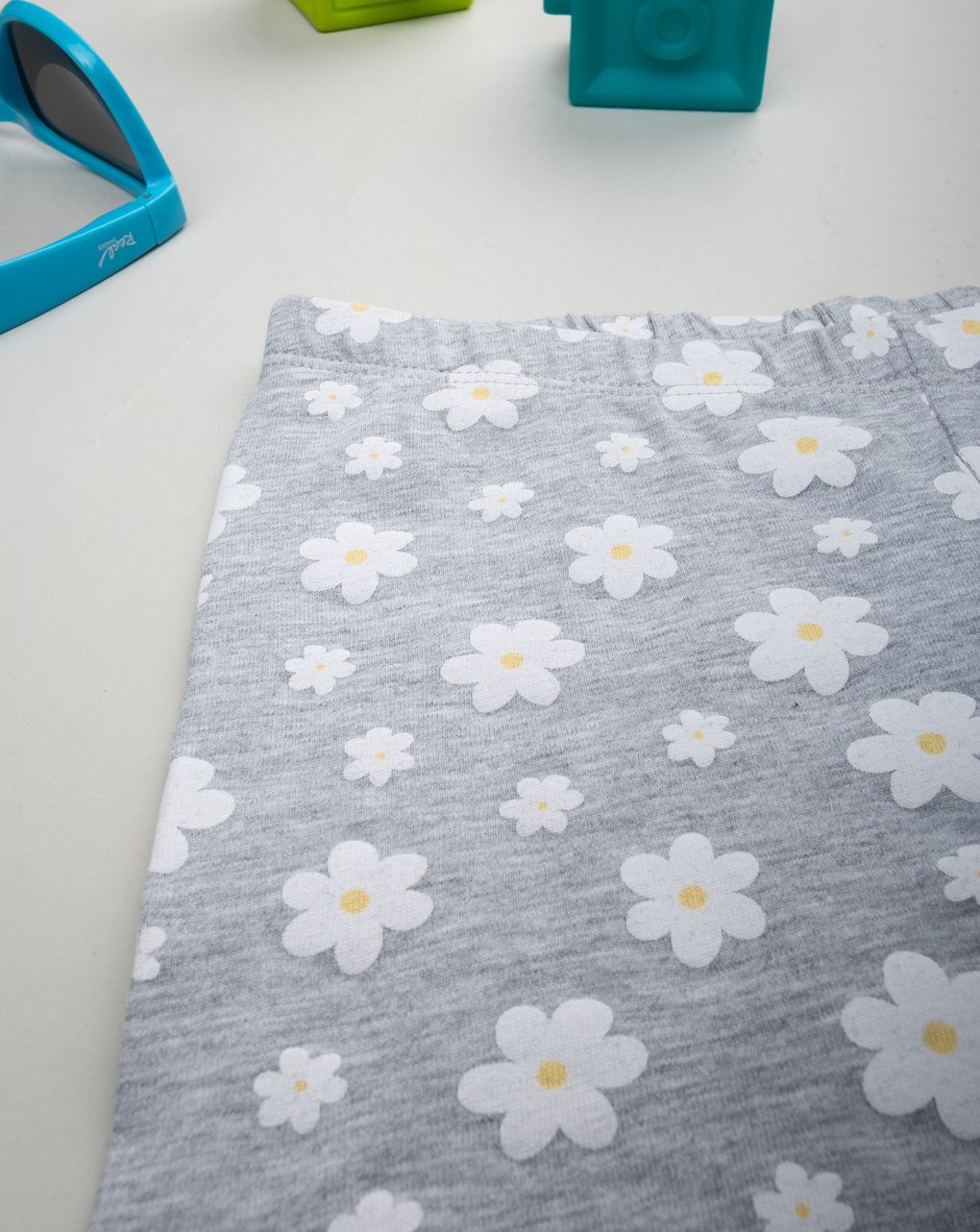 Leggings grigi bimba margherite