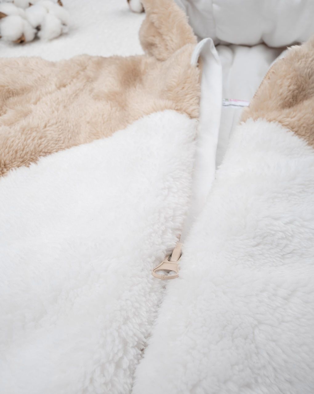 Tuta da neve finta pelliccia bimbo