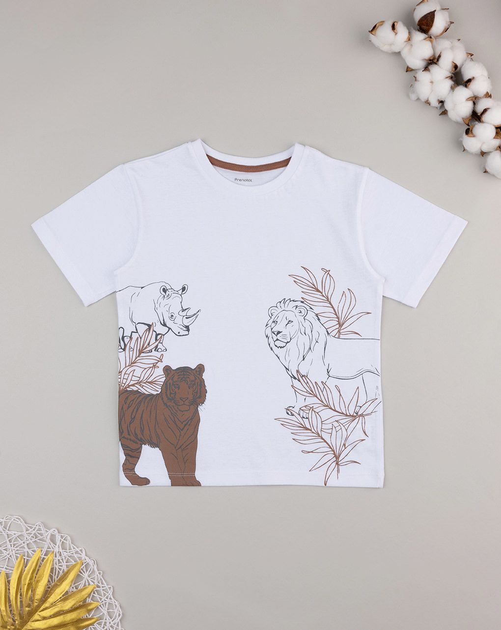 T-shirt bimbo bianca stampata