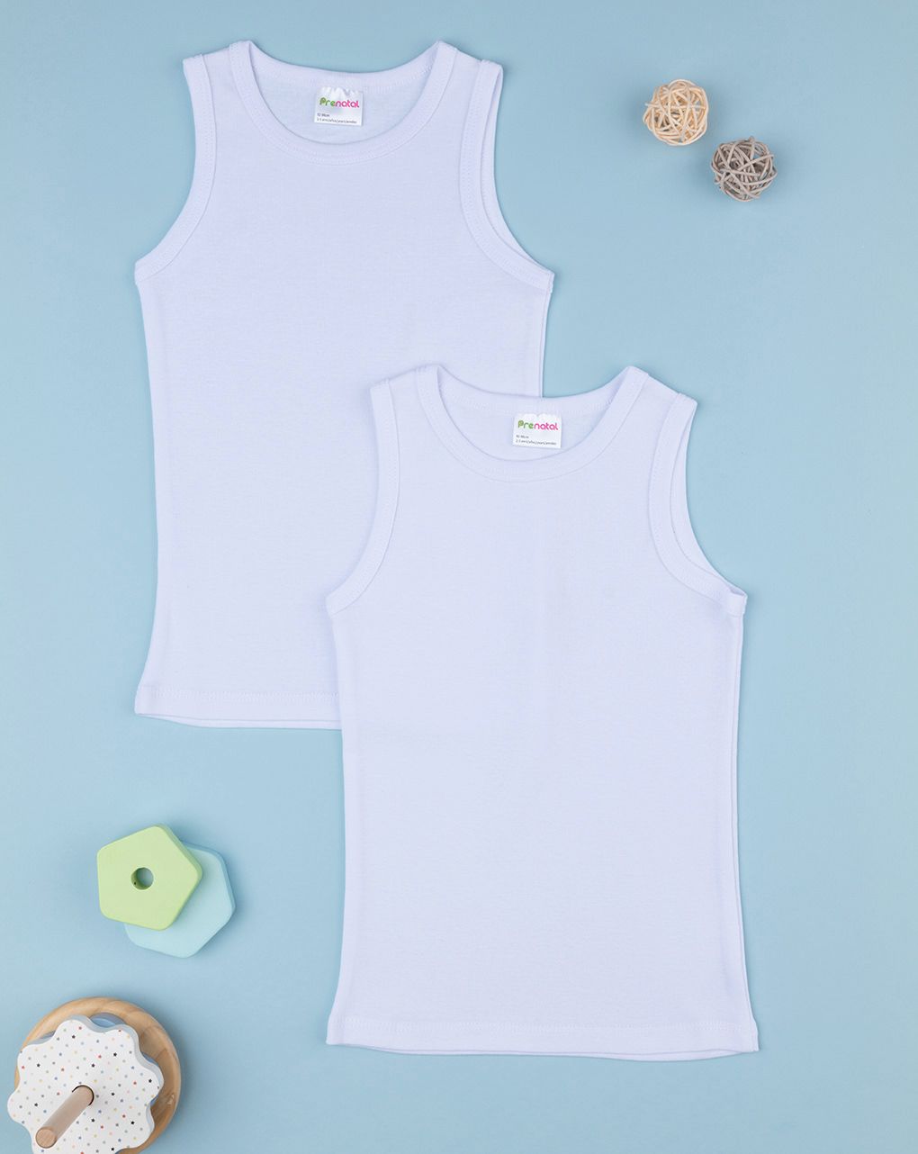 Pack 2 canotte intime bambino basiche