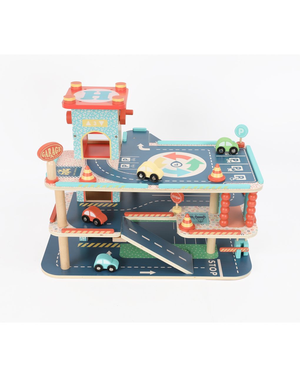 Garage a tre piani in legno - 18m+ - wood "n" play