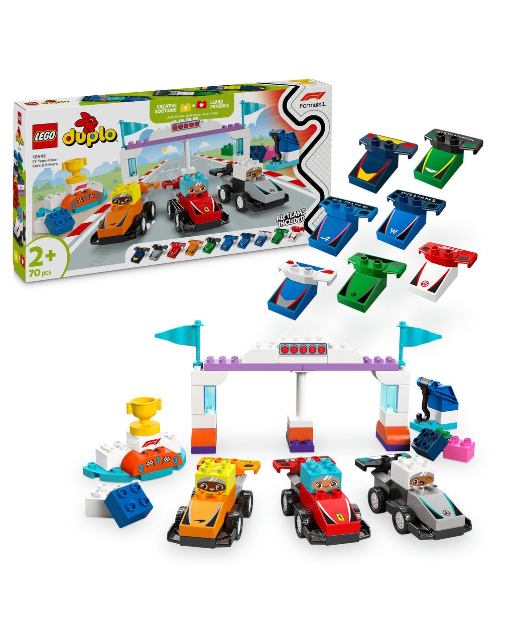 Auto da corsa e piloti team f1 – 10445 – lego duplo
