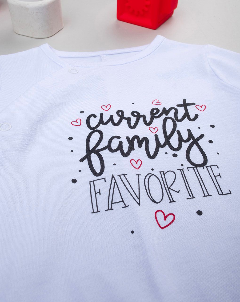 Tutina unisex bianca con stampa