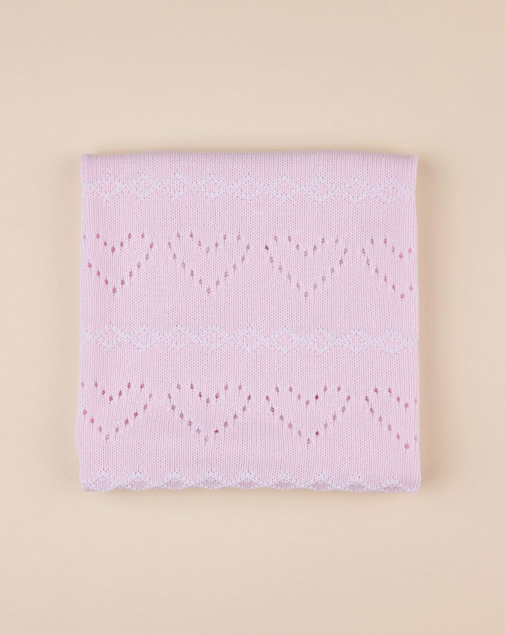 Coperta estiva culla/carrozzina tricot rosa
