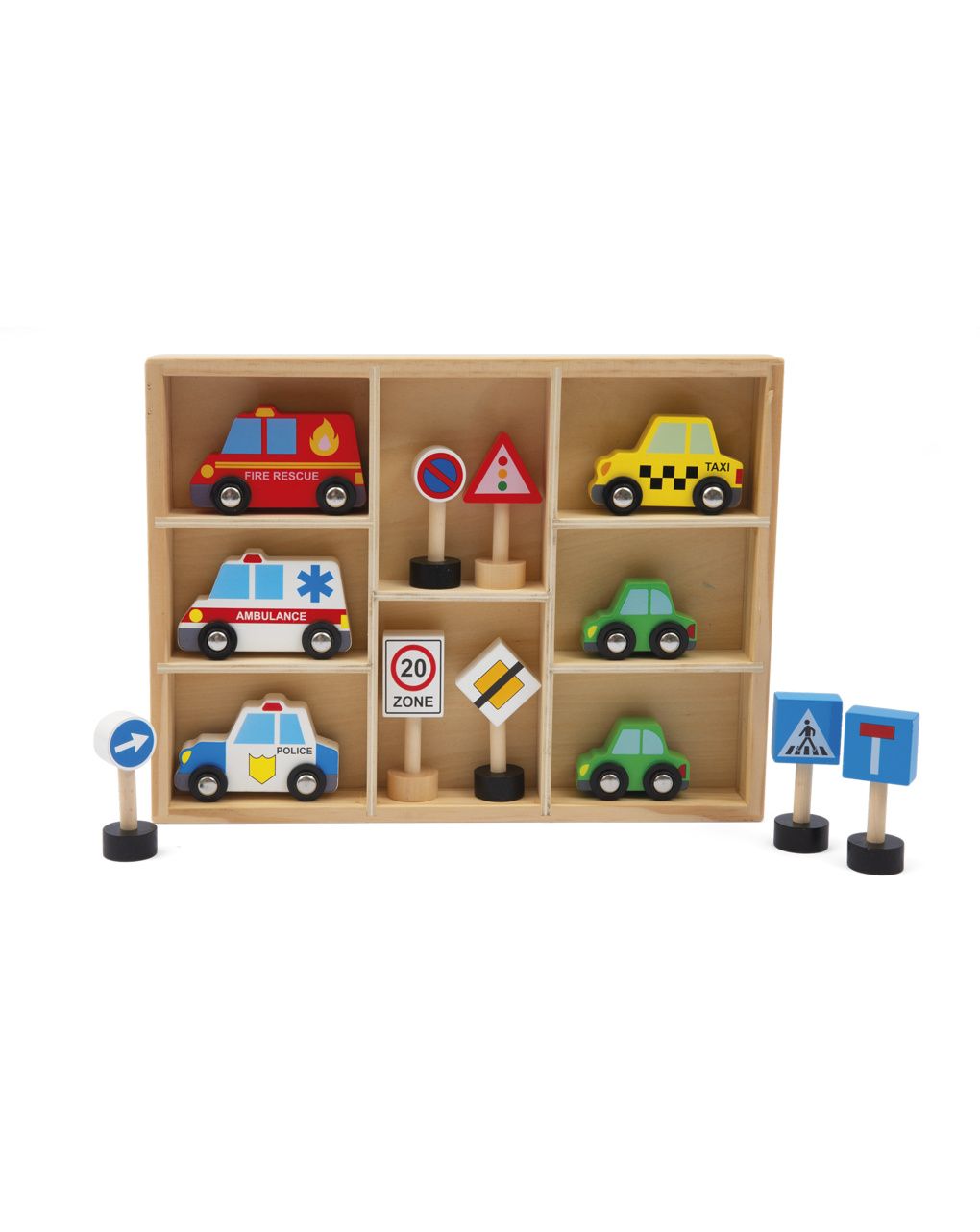 Set veicoli in legno assortito - 24m+ - wood "n" play