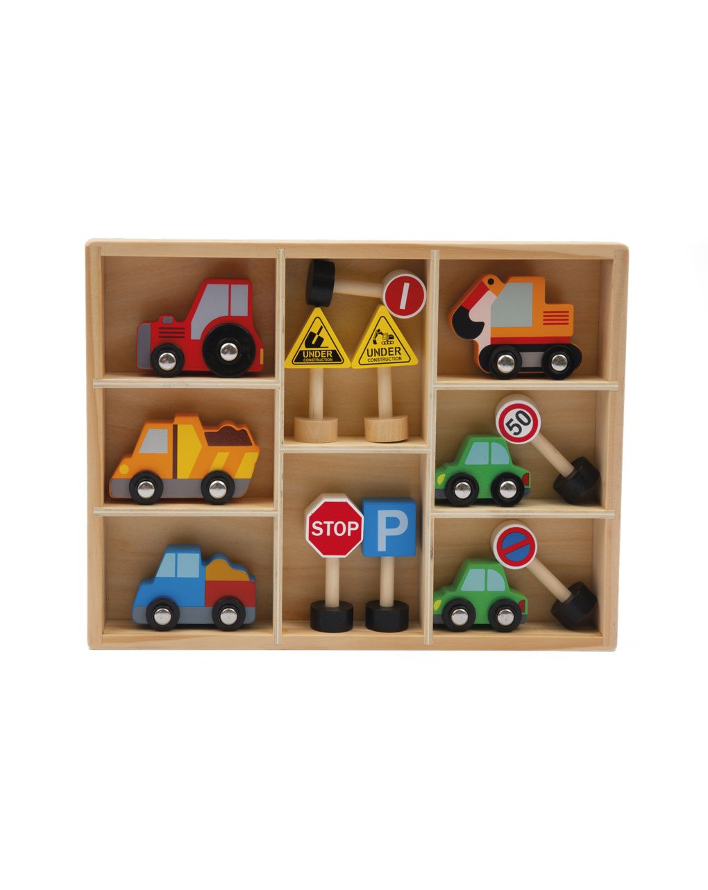 Set veicoli in legno assortito - 24m+ - wood "n" play
