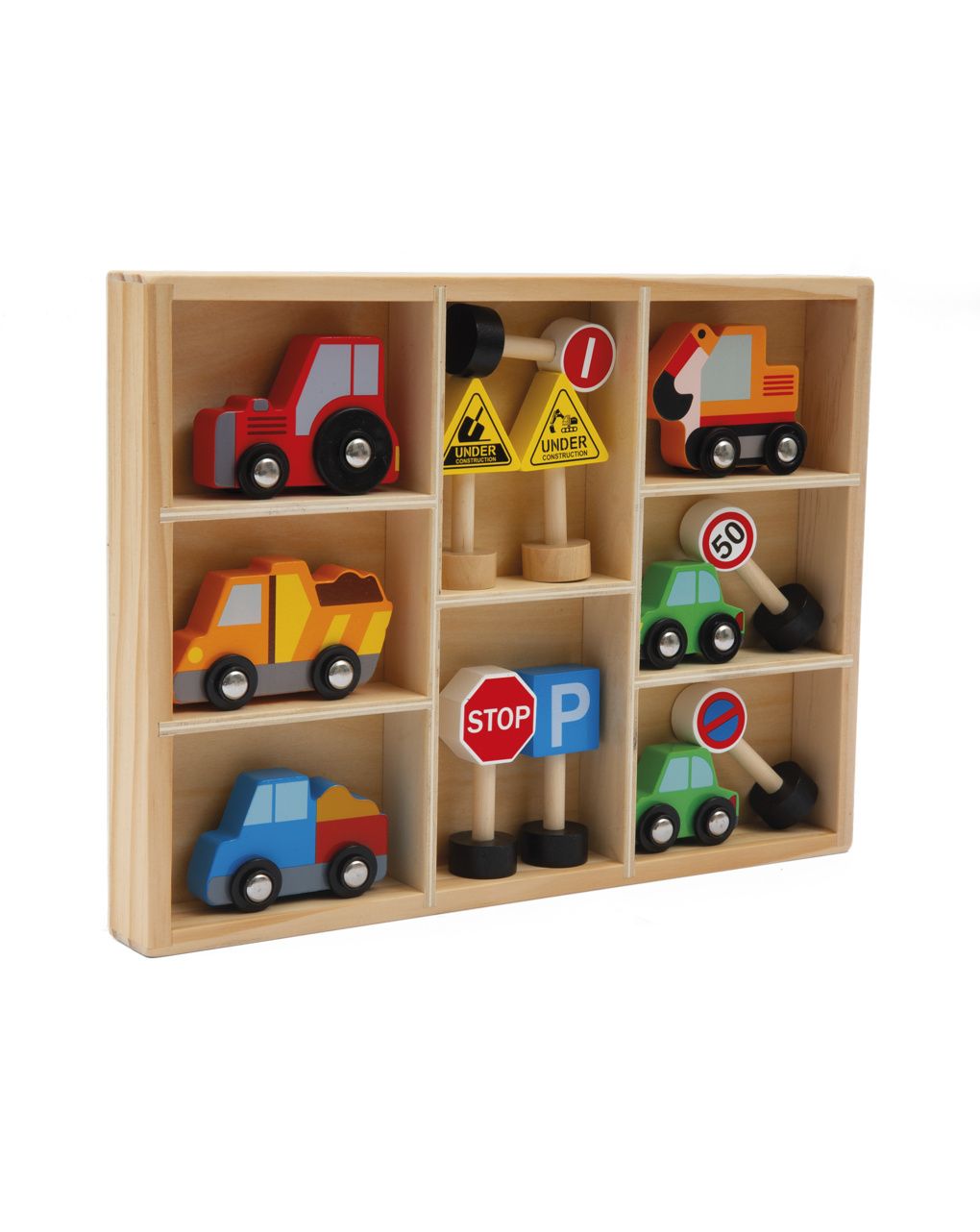 Set veicoli in legno assortito - 24m+ - wood "n" play