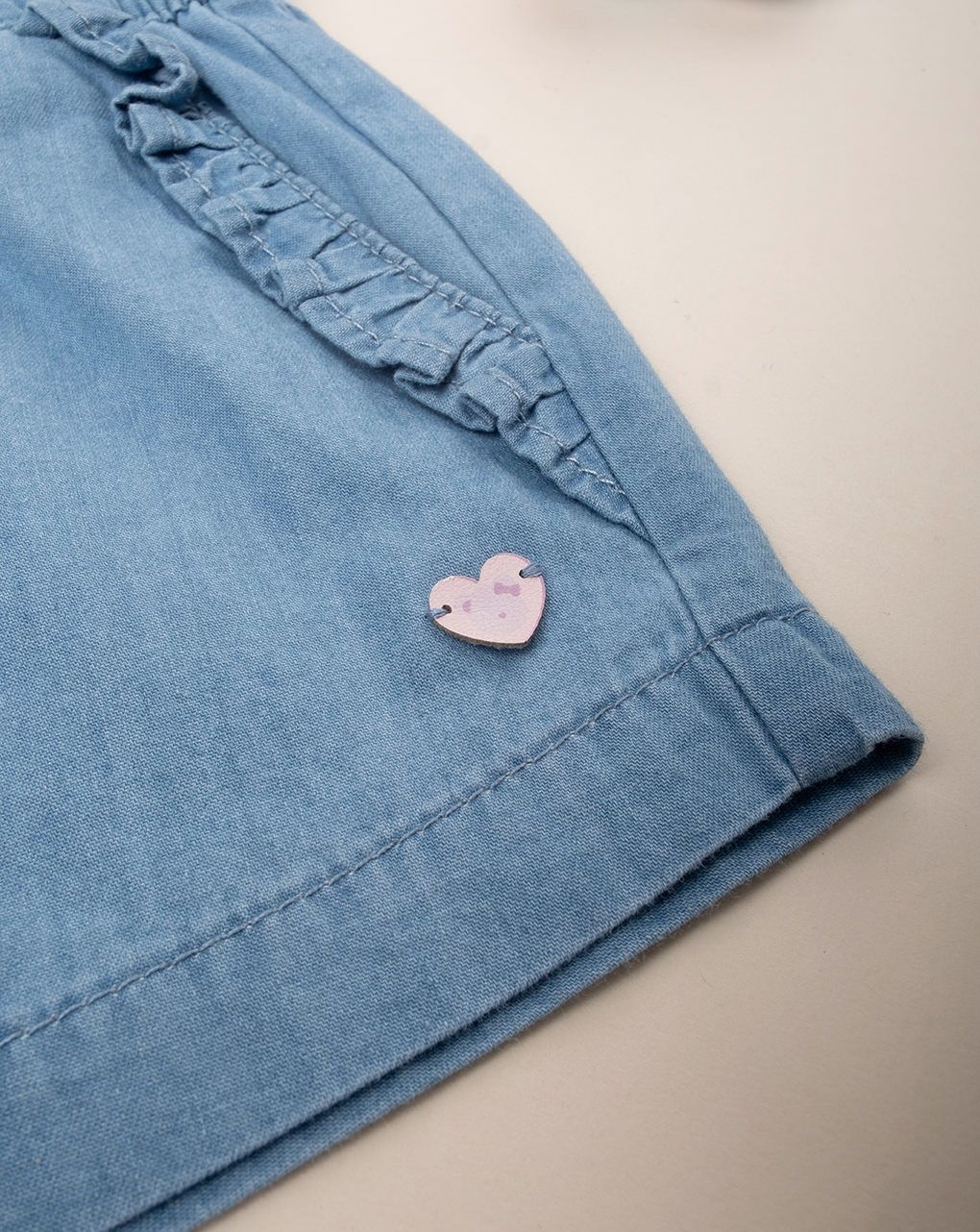 Shorts chambray chiaro bimba