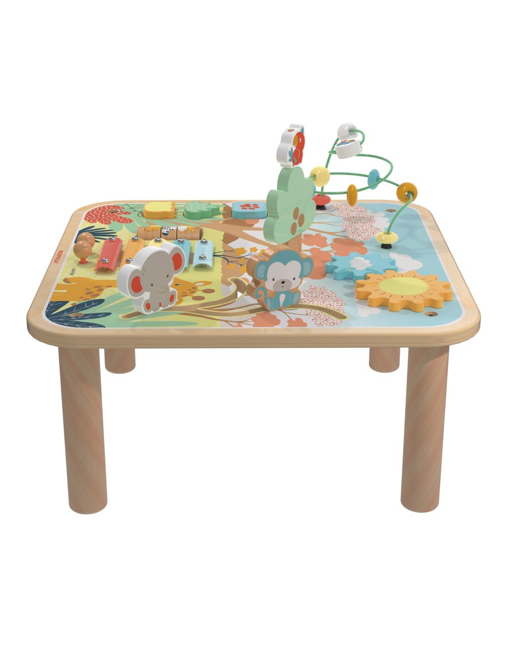 Tavolino multiattività savana in legno - 18m+ - wood " n" play