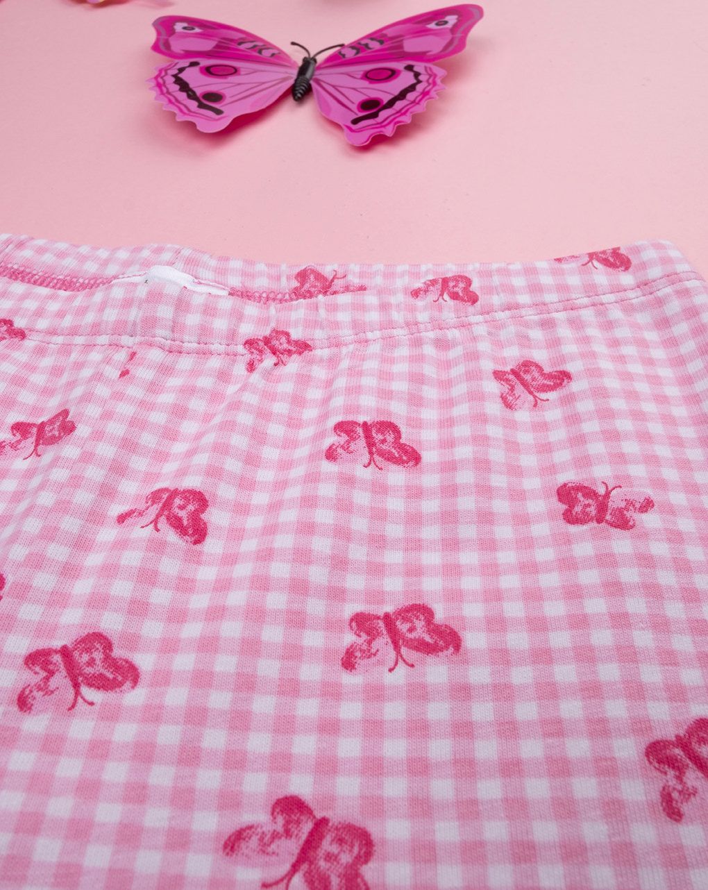 Legging bimba rosa farfalle allover