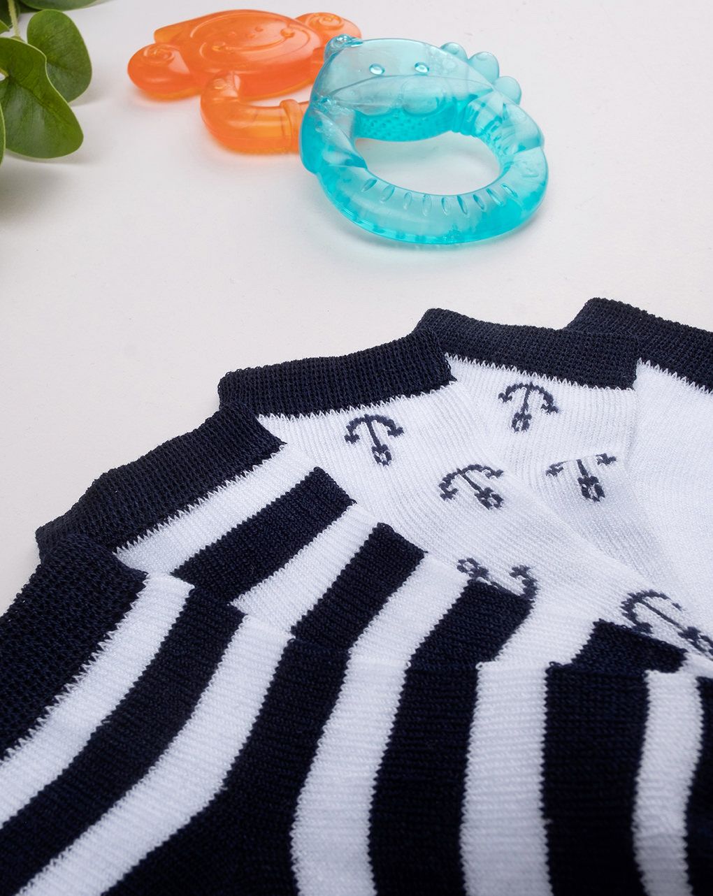 Pack 3 calze corte bimbo bianco/blu