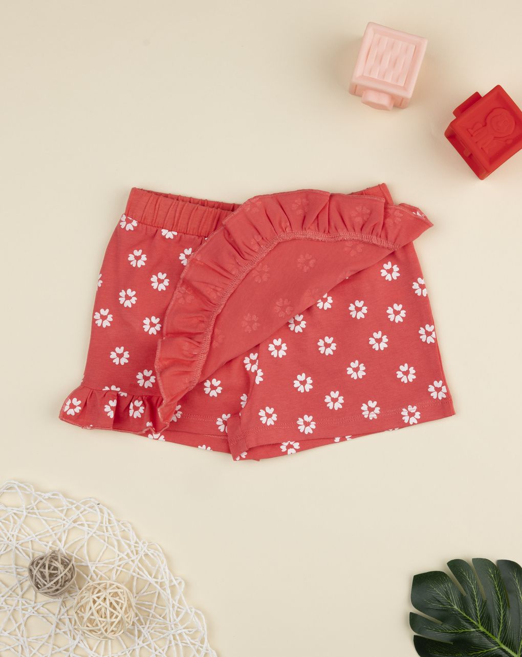 Gonnapantalone bambina corallo