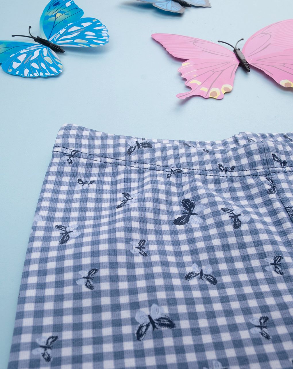 Legging bimba blu farfalle allover