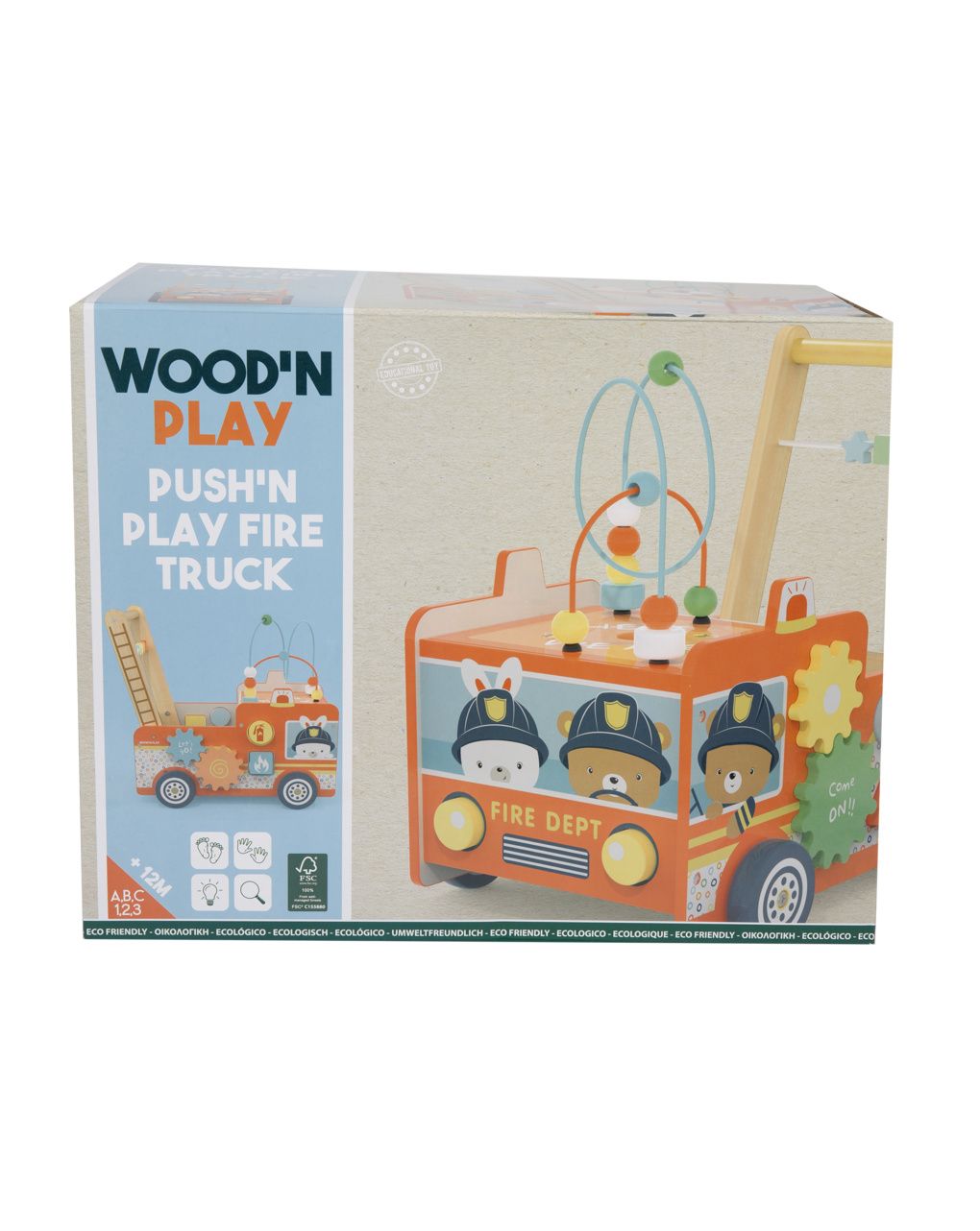 Primi passi camion dei pompieri - 18m+ - wood "n" play