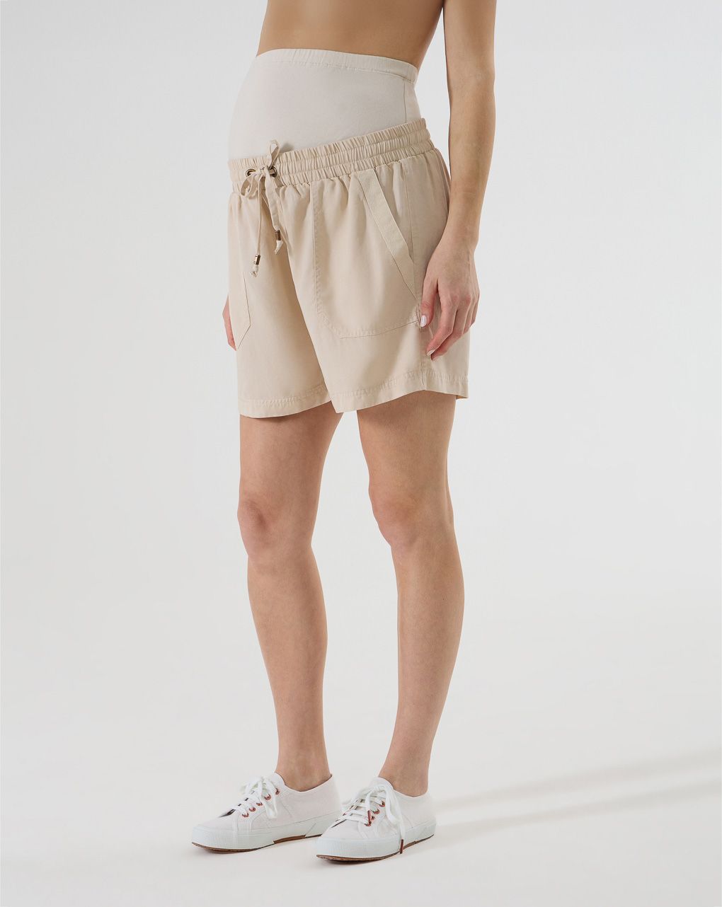 Shorts premaman lyocell beige