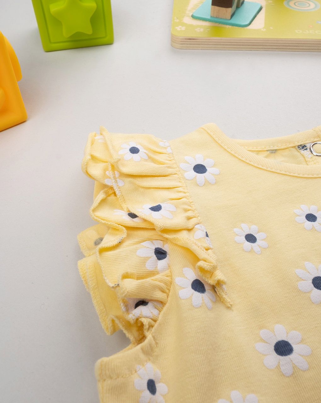Abito bimba giallo stampato